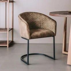 Tower Living Eetkamerstoelen Velvet / Fluweel|Eetkamerstoelen Met Armleuning|Eetkamerstoel Pellaro Velvet