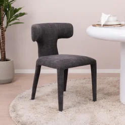 WOOOD Eetkamerstoelen Zonder Armleuning|Eetkamerstoel Permit Geweven