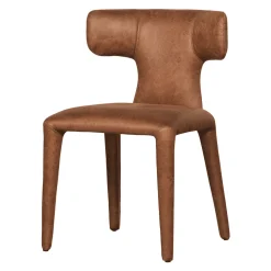 WOOOD Eetkamerstoelen Met Leer Of Kunstleer|Eetkamerstoel Permit Lederlook