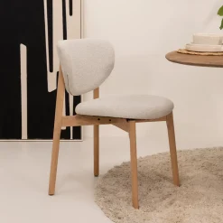 Tower Living Eetkamerstoelen Bouclé / Teddy|Eetkamerstoelen Zonder Armleuning|Eetkamerstoel Pimonte Bouclé