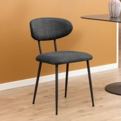 Bendt Beige Eetkamerstoelen|Eetkamerstoelen Zonder Armleuning|Eetkamerstoel Puja Stof