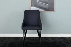 Nohr Eetkamerstoelen Met Armleuning|Eetkamerstoel Quennel Zwart onderstel