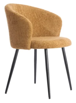 Light & Living Chenille Eetkamerstoelen|Eetkamerstoelen Met Armleuning|Eetkamerstoel Radaja Chenille