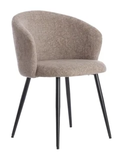 Light & Living Chenille Eetkamerstoelen|Eetkamerstoelen Met Armleuning|Eetkamerstoel Radaja Chenille