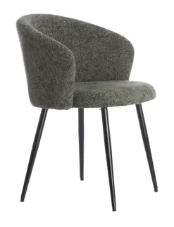 Light & Living Chenille Eetkamerstoelen|Eetkamerstoelen Met Armleuning|Eetkamerstoel Radaja Chenille