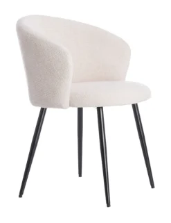 Light & Living Chenille Eetkamerstoelen|Eetkamerstoelen Met Armleuning|Eetkamerstoel Radaja Chenille