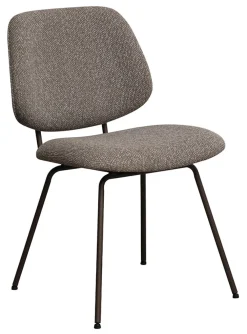 LABEL51 Eetkamerstoelen Bouclé / Teddy|Eetkamerstoelen Zonder Armleuning|Eetkamerstoel Ravenna Bouclé