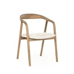 Eleonora Eetkamerstoelen Met Armleuning|Eetkamerstoel Rayven Essen en stof