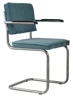 Zuiver Eetkamerstoelen Met Armleuning|Eetkamerstoel Ridge Met armleuning, Ribstof