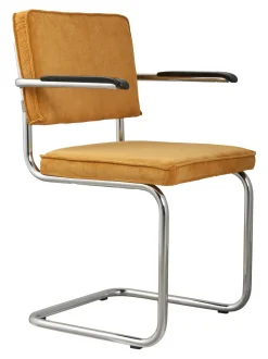 Zuiver Eetkamerstoelen Met Armleuning|Eetkamerstoel Ridge Met armleuning, Ribstof