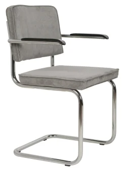 Zuiver Eetkamerstoelen Met Armleuning|Eetkamerstoel Ridge Met armleuning, Ribstof