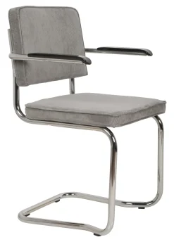 Zuiver Eetkamerstoelen Met Armleuning|Eetkamerstoel Ridge Met armleuning, Kink, Ribstof