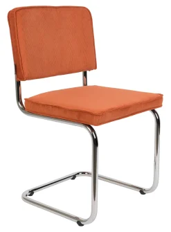 Zuiver Eetkamerstoelen Zonder Armleuning|Eetkamerstoel Ridge Ribstof