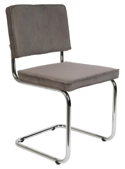 Zuiver Eetkamerstoelen Zonder Armleuning|Eetkamerstoel Ridge Ribstof