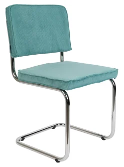 Zuiver Eetkamerstoelen Zonder Armleuning|Eetkamerstoel Ridge Ribstof