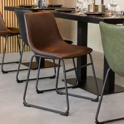 LABEL51 Eetkamerstoelen Met Leer Of Kunstleer|Eetkamerstoelen Zonder Armleuning|Eetkamerstoel Risto Lederlook