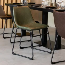 LABEL51 Eetkamerstoelen Met Leer Of Kunstleer|Eetkamerstoelen Zonder Armleuning|Eetkamerstoel Risto Lederlook