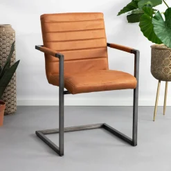 Tower Living Eetkamerstoelen Met Leer Of Kunstleer|Eetkamerstoelen Met Armleuning|Eetkamerstoel Rocca