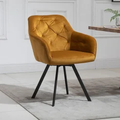 Artistiq Living Eetkamerstoelen Velvet / Fluweel|Eetkamerstoelen Met Armleuning|Eetkamerstoel Romeo Velvet, Draaibaar