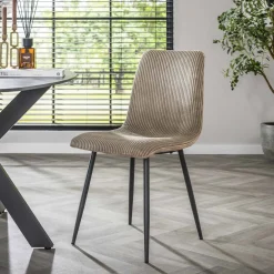LifestyleFurn Eetkamerstoelen Zonder Armleuning|Eetkamerstoel Salim Rib