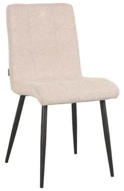 LABEL51 Eetkamerstoelen Bouclé / Teddy|Eetkamerstoelen Zonder Armleuning|Eetkamerstoel Sam Bouclé