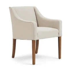 Rivièra Maison Beige Eetkamerstoelen|Eetkamerstoelen Met Armleuning|Eetkamerstoel Savile Row Oxford Weave, kleur Flanders Flax