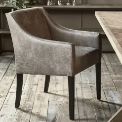 Rivièra Maison Eetkamerstoelen Met Leer Of Kunstleer|Eetkamerstoelen Met Armleuning|Eetkamerstoel Savile Row Pellini