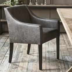 Rivièra Maison Eetkamerstoelen Met Leer Of Kunstleer|Eetkamerstoelen Met Armleuning|Eetkamerstoel Savile Row Pellini