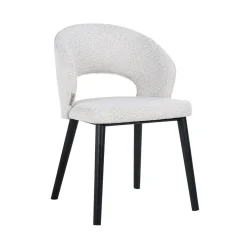 Richmond Interiors Eetkamerstoelen Bouclé / Teddy|Eetkamerstoelen Met Armleuning|Eetkamerstoel Savoy Bouclé, kleur Wit