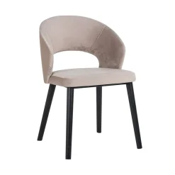 Richmond Interiors Eetkamerstoelen Velvet / Fluweel|Beige Eetkamerstoelen|Eetkamerstoel Savoy Velvet, kleur Khaki