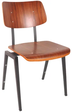 LABEL51 Eetkamerstoelen Zonder Armleuning|Eetkamerstoel Schoolstoel Hout