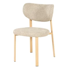 By-Boo Eetkamerstoelen Zonder Armleuning|Eetkamerstoel Sedia Geweven stof