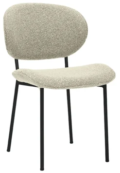 LABEL51 Eetkamerstoelen Bouclé / Teddy|Eetkamerstoelen Zonder Armleuning|Eetkamerstoel Senn Bouclé