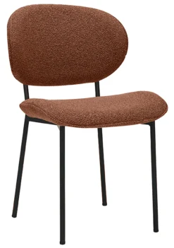 LABEL51 Eetkamerstoelen Bouclé / Teddy|Eetkamerstoelen Zonder Armleuning|Eetkamerstoel Senn Bouclé