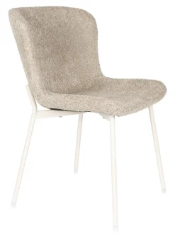 ZILT Chenille Eetkamerstoelen|Beige Eetkamerstoelen|Eetkamerstoel Sharyl Chenille, kleur Beige