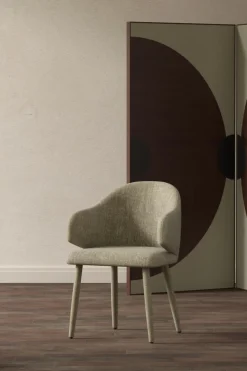 Nohr Eetkamerstoelen Velvet / Fluweel|Beige Eetkamerstoelen|Eetkamerstoel Sherena Velvet, kleur Beige