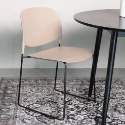 ZILT Beige Eetkamerstoelen|Eetkamerstoelen Zonder Armleuning|Eetkamerstoel Simon
