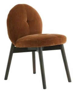 Light & Living Eetkamerstoelen Velvet / Fluweel|Eetkamerstoelen Zonder Armleuning|Eetkamerstoel Sinosa Velvet Bruin