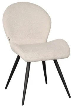 LABEL51 Eetkamerstoelen Bouclé / Teddy|Eetkamerstoelen Zonder Armleuning|Eetkamerstoel Sky Teddy