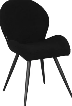 LABEL51 Eetkamerstoelen Bouclé / Teddy|Eetkamerstoelen Zonder Armleuning|Eetkamerstoel Sky Teddy