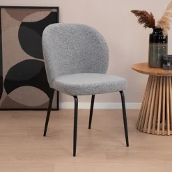 Sohome Beige Eetkamerstoelen|Eetkamerstoelen Bouclé / Teddy|Eetkamerstoel Sophia Bouclé