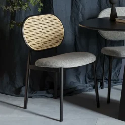 Zuiver Eetkamerstoelen Zonder Armleuning|Eetkamerstoel Spike Rotan