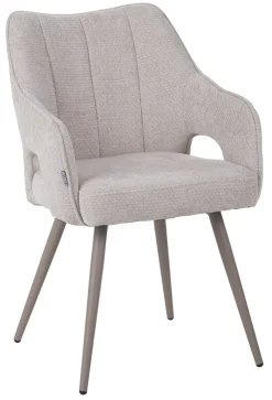LABEL51 Beige Eetkamerstoelen|Eetkamerstoelen Met Armleuning|Eetkamerstoel Stan Elite stof