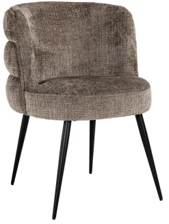 Richmond Interiors Chenille Eetkamerstoelen|Beige Eetkamerstoelen|Eetkamerstoel Stella Chenille