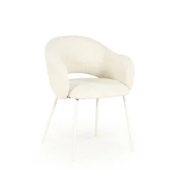 By-Boo Beige Eetkamerstoelen|Eetkamerstoelen Met Armleuning|Eetkamerstoel Story Geweven stof