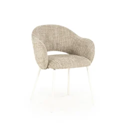 By-Boo Beige Eetkamerstoelen|Eetkamerstoelen Met Armleuning|Eetkamerstoel Story Geweven stof