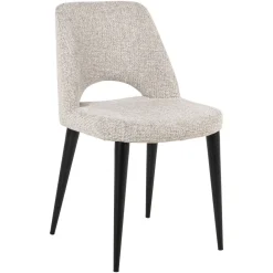Richmond Interiors Eetkamerstoelen Zonder Armleuning|Eetkamerstoel Tabitha Geweven stof, kleur Naturel