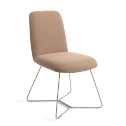 Jesper Home Beige Eetkamerstoelen|Eetkamerstoelen Zonder Armleuning|Eetkamerstoel Taiwa Beehive Steel