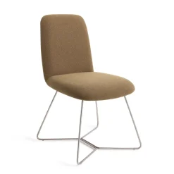 Jesper Home Beige Eetkamerstoelen|Eetkamerstoelen Zonder Armleuning|Eetkamerstoel Taiwa Beehive Steel