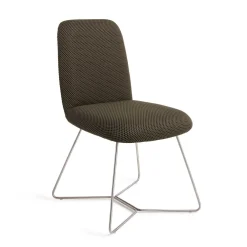 Jesper Home Beige Eetkamerstoelen|Eetkamerstoelen Zonder Armleuning|Eetkamerstoel Taiwa Beehive Steel